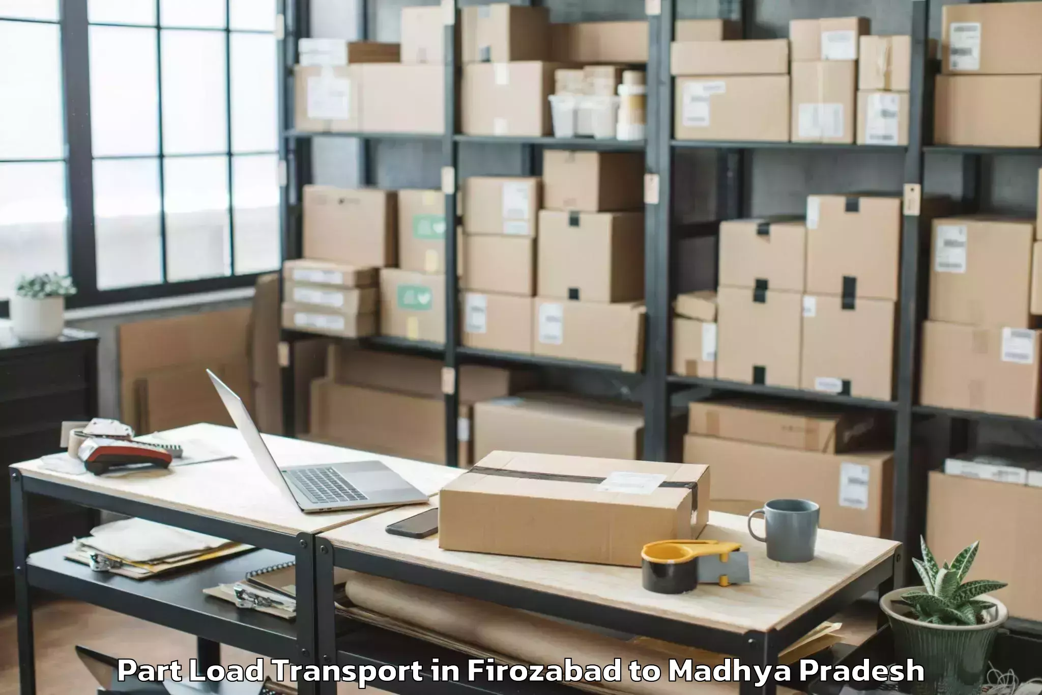 Book Firozabad to Kolaras Part Load Transport Online